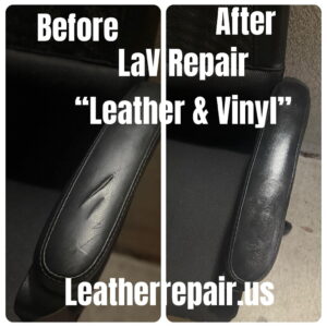 before and after leather restoration Florida