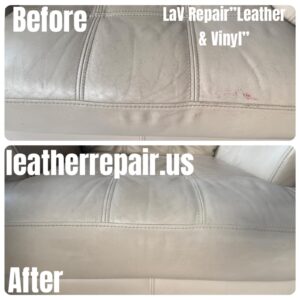 before and after leather restoration Florida