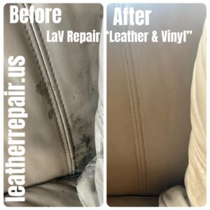 before and after leather restoration Florida