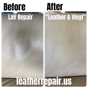 before and after leather restoration Florida