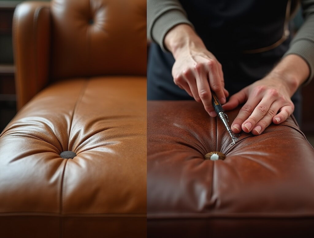 professionally restores, repairs and cleans leather furniture and upholstery