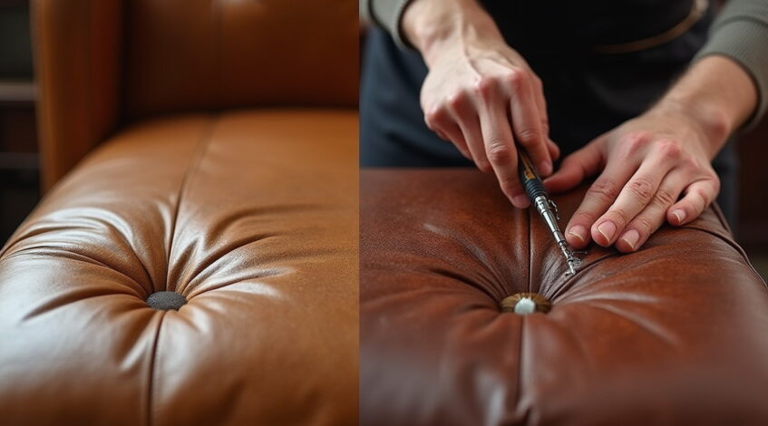 professionally restores, repairs and cleans leather furniture and upholstery
