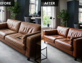 restoration leather sofa