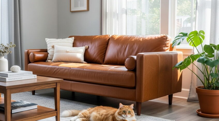 Restoring pet-damaged leather furniture