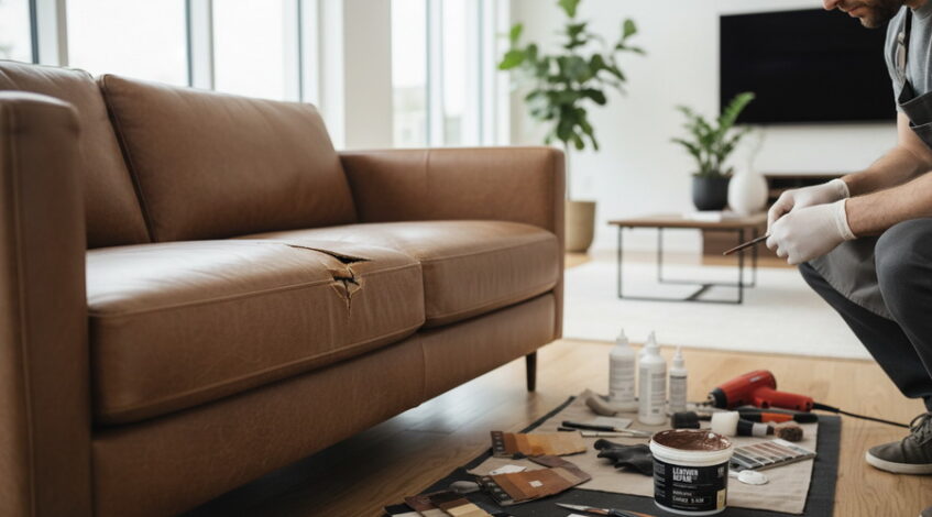 Leather sofa repair Jacksonville FL